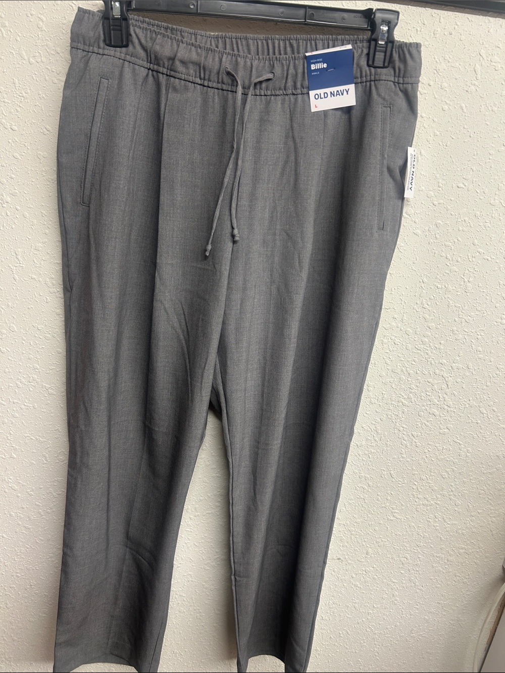 Old Navy Women's Gray Drawstring Tailored Pants